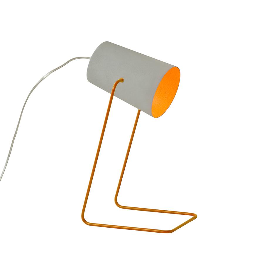 Table Lamp Paint T Cemento In-Es Artdesign Collection Matt Color Grey/Orange Size 17,5 Cm Diam. Ø 12 Cm